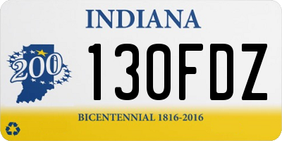 IN license plate 130FDZ
