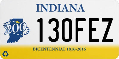 IN license plate 130FEZ