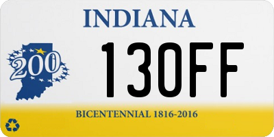 IN license plate 130FF