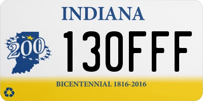 IN license plate 130FFF