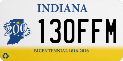 IN license plate 130FFM