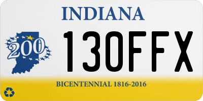 IN license plate 130FFX