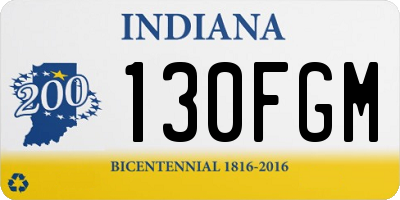 IN license plate 130FGM