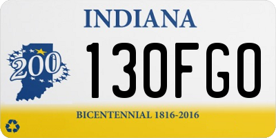 IN license plate 130FGO