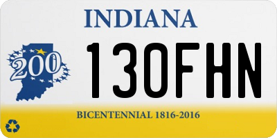 IN license plate 130FHN