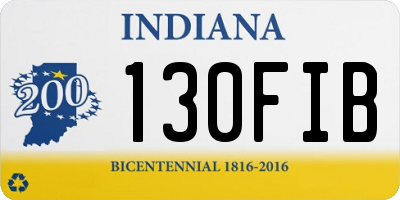 IN license plate 130FIB