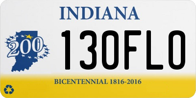 IN license plate 130FLO