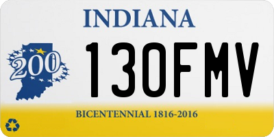 IN license plate 130FMV
