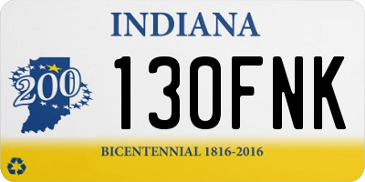 IN license plate 130FNK