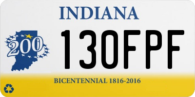 IN license plate 130FPF