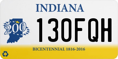 IN license plate 130FQH