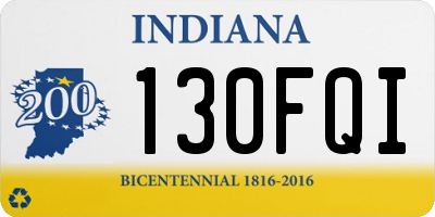 IN license plate 130FQI