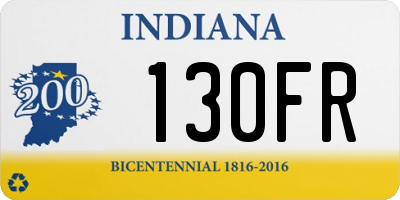 IN license plate 130FR