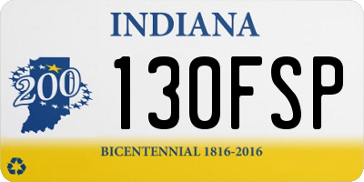 IN license plate 130FSP