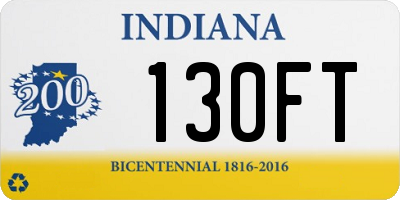 IN license plate 130FT