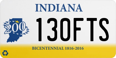 IN license plate 130FTS