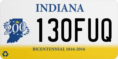 IN license plate 130FUQ