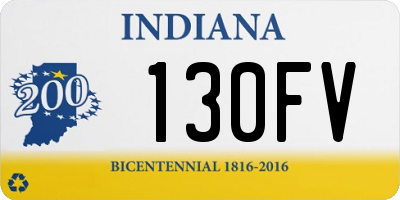 IN license plate 130FV