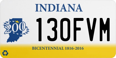 IN license plate 130FVM