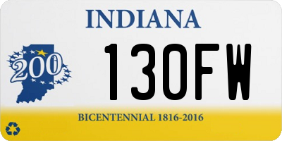 IN license plate 130FW