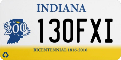 IN license plate 130FXI