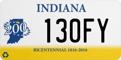 IN license plate 130FY