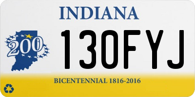 IN license plate 130FYJ