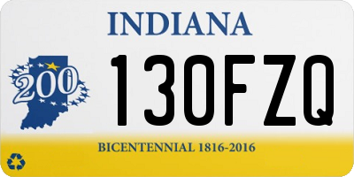 IN license plate 130FZQ