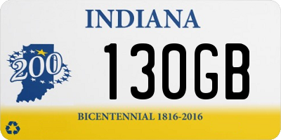 IN license plate 130GB