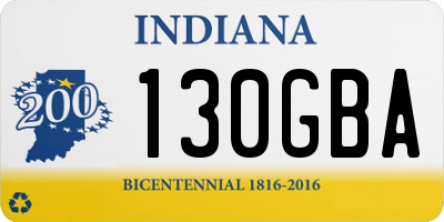 IN license plate 130GBA