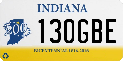 IN license plate 130GBE