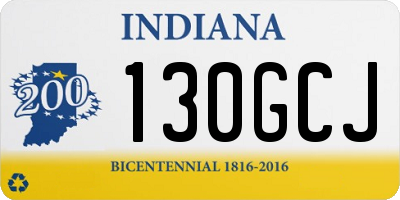 IN license plate 130GCJ