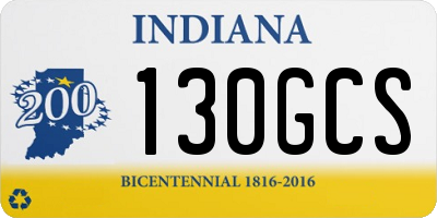 IN license plate 130GCS