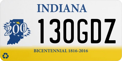IN license plate 130GDZ