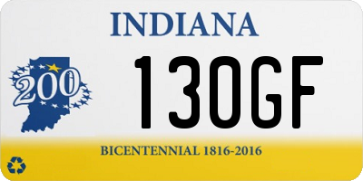 IN license plate 130GF