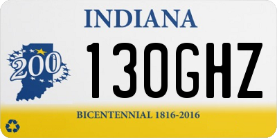 IN license plate 130GHZ