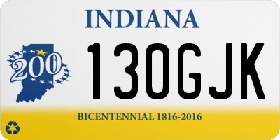 IN license plate 130GJK