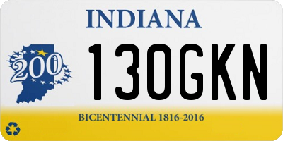 IN license plate 130GKN