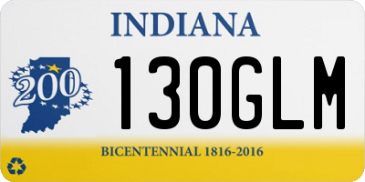 IN license plate 130GLM