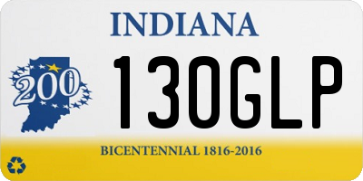 IN license plate 130GLP