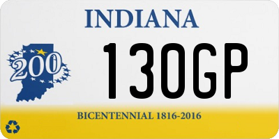 IN license plate 130GP