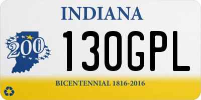 IN license plate 130GPL