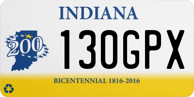 IN license plate 130GPX