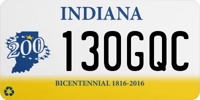 IN license plate 130GQC