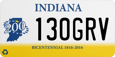 IN license plate 130GRV