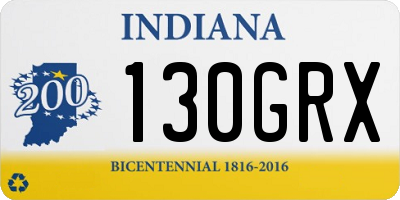 IN license plate 130GRX