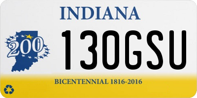 IN license plate 130GSU