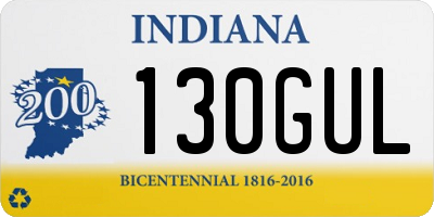 IN license plate 130GUL