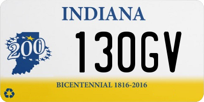 IN license plate 130GV