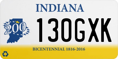 IN license plate 130GXK